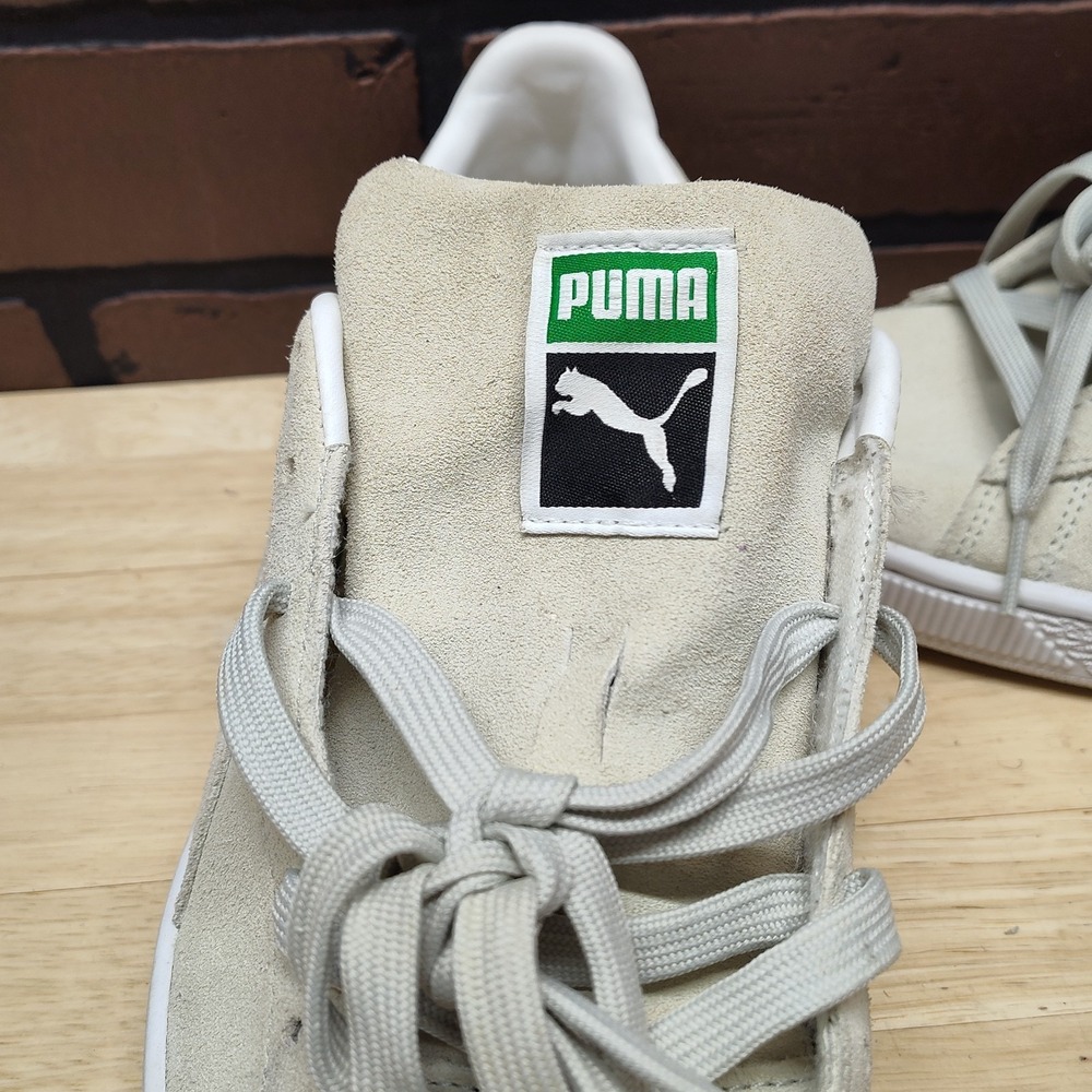 Puma Suede Classic XXI tan Puma White Lace Up Sneakers Men's Size 10.5 - Picture 2 of 16